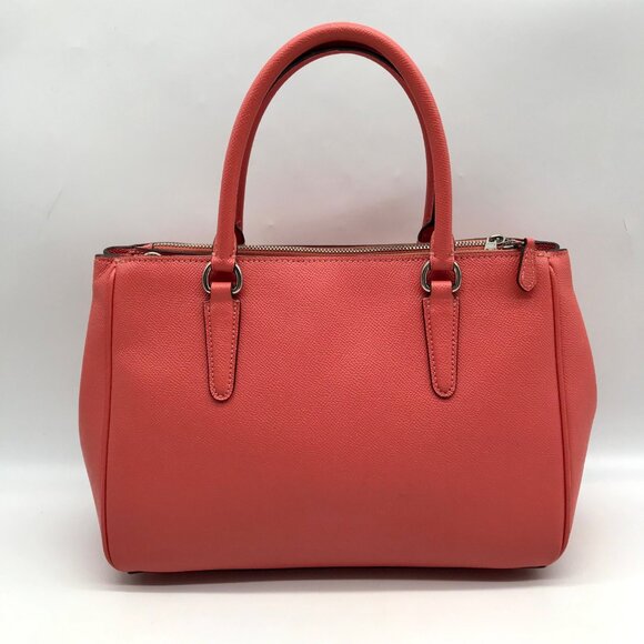Coach Pebbled Leather Surrey Carryall Satchel Bag With Matching Wallet - Picture 2 of 12